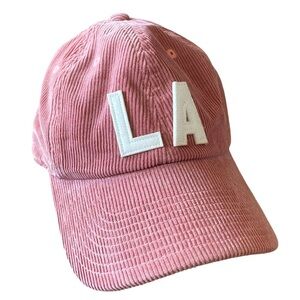 American Needle Pink Corduroy LA Baseball Hat